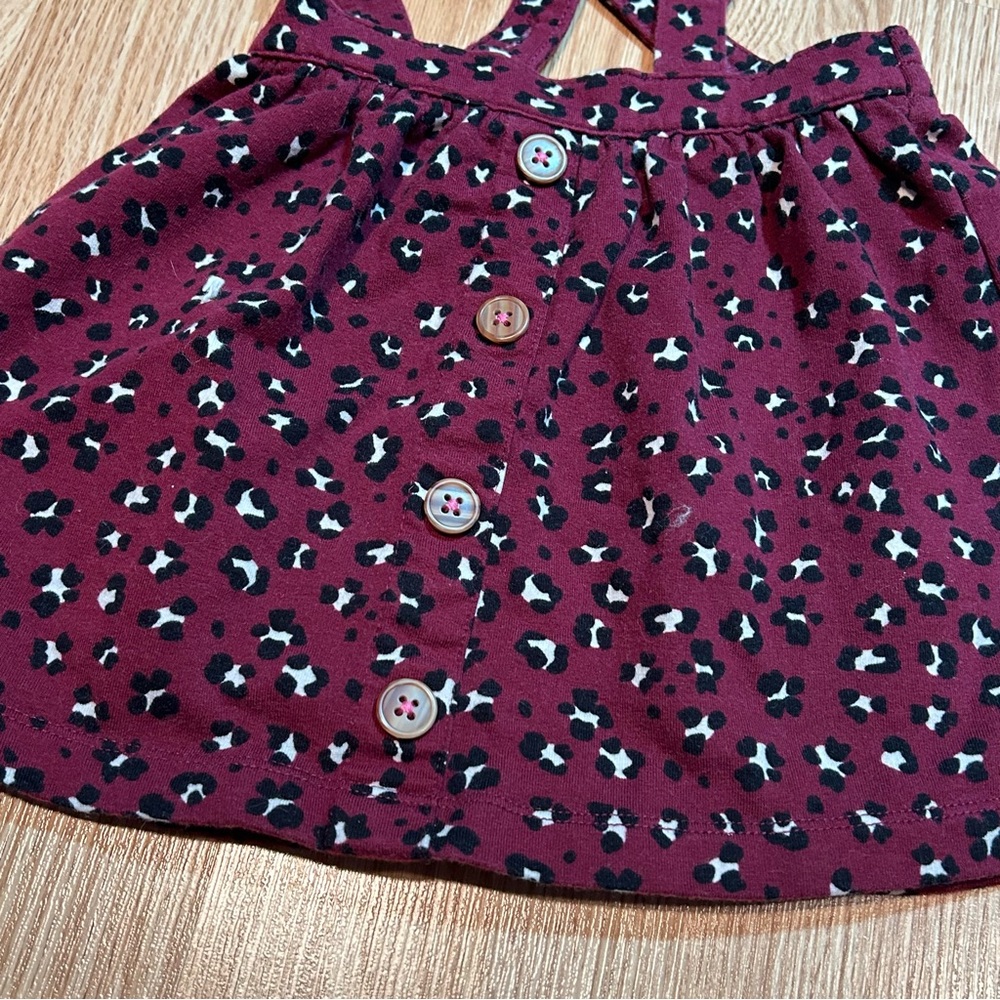 Wonder Nation burgundy cheetah skirtall‎ 2T - Picture 2 of 3